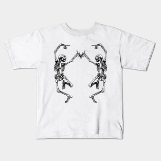 dancing skeletons at halloween party Kids T-Shirt